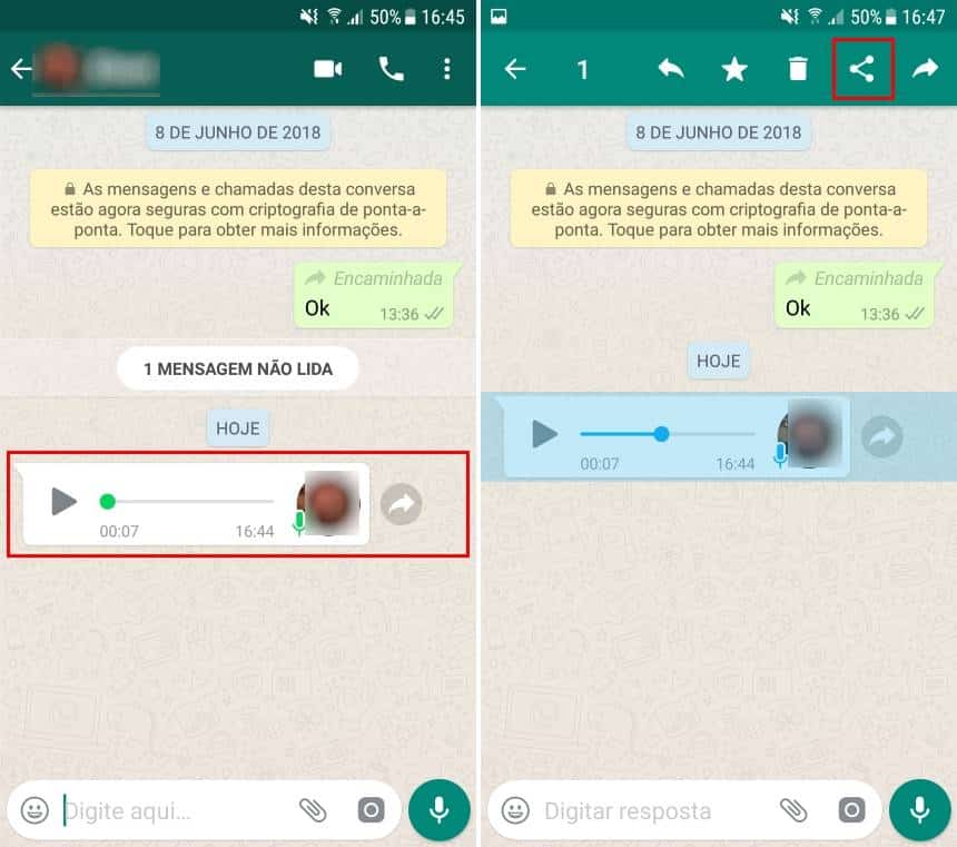simular áudio whatsapp