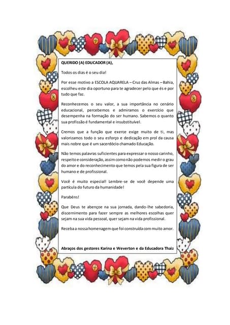 homenagem ao professor
