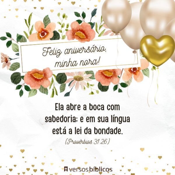 mensagem de aniversário para nora evangélica