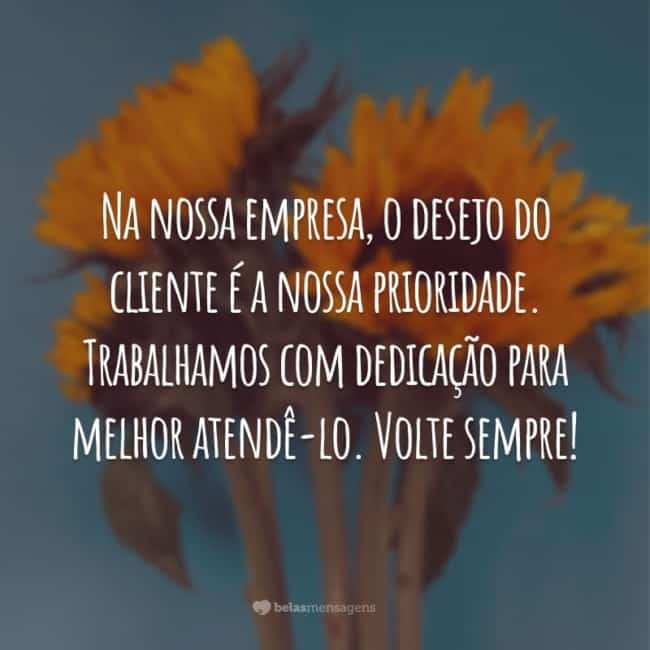 bom dia clientes