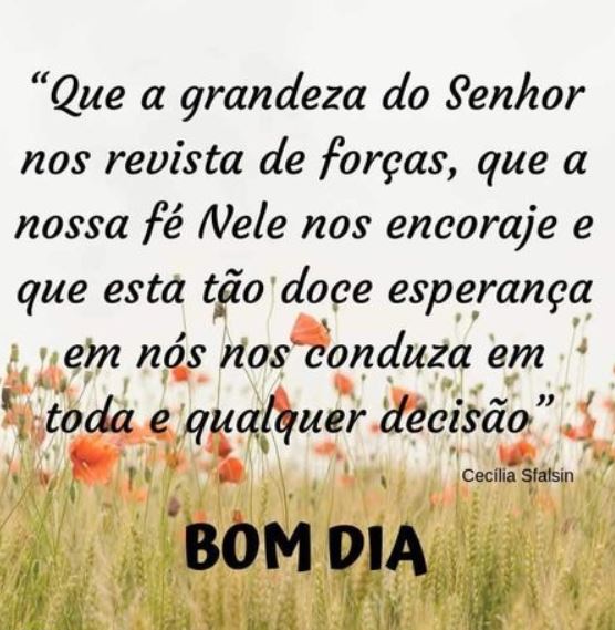 bom dia força e fe