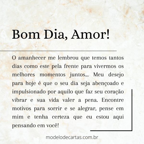bom dia meu amor ❤ texto