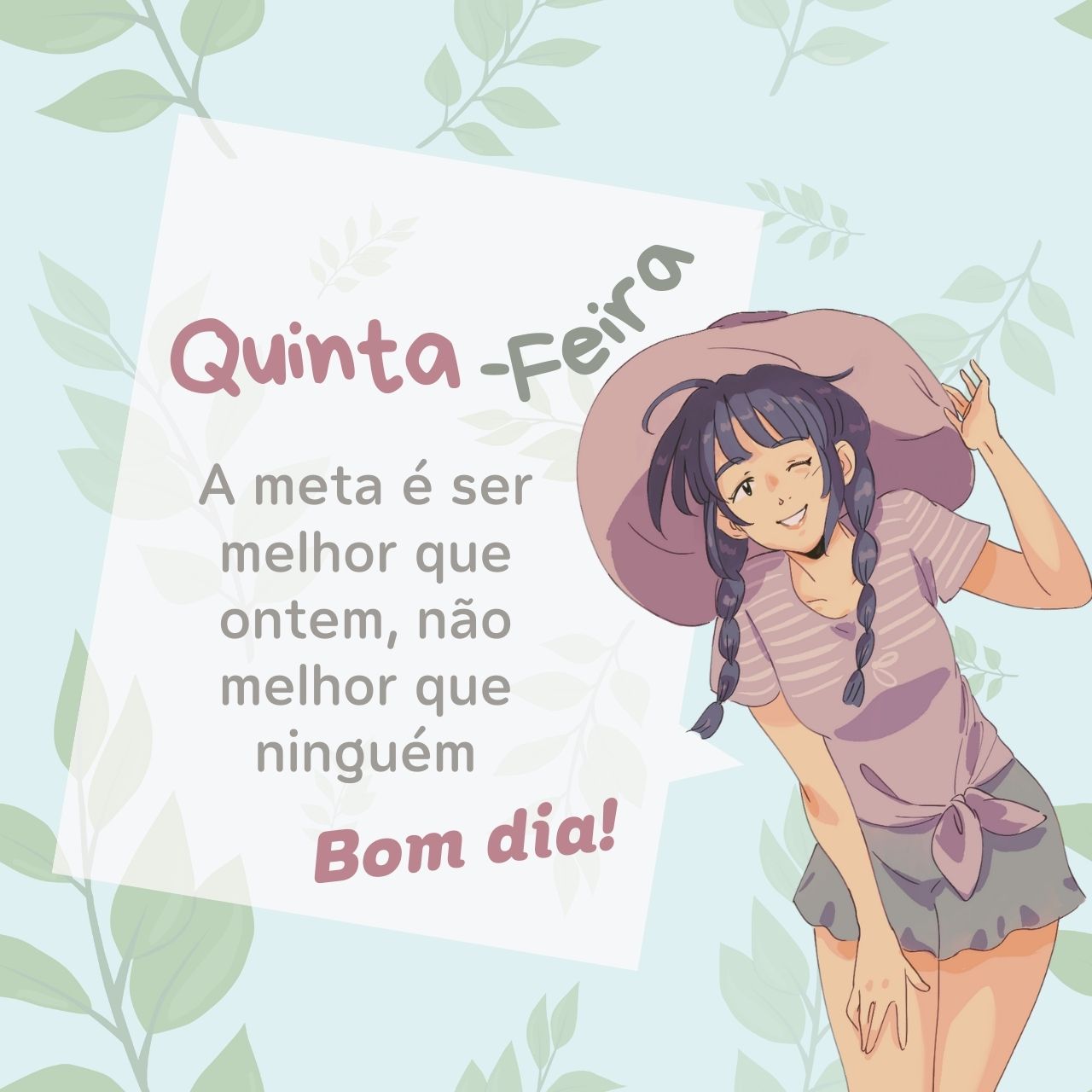 bom dia quinta-feira reflexão