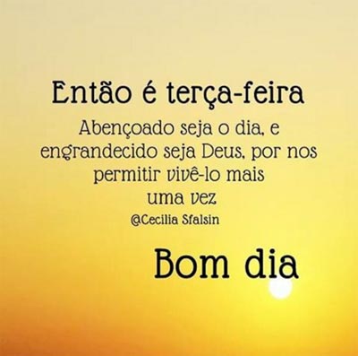 bom dia terça-feira whatsapp