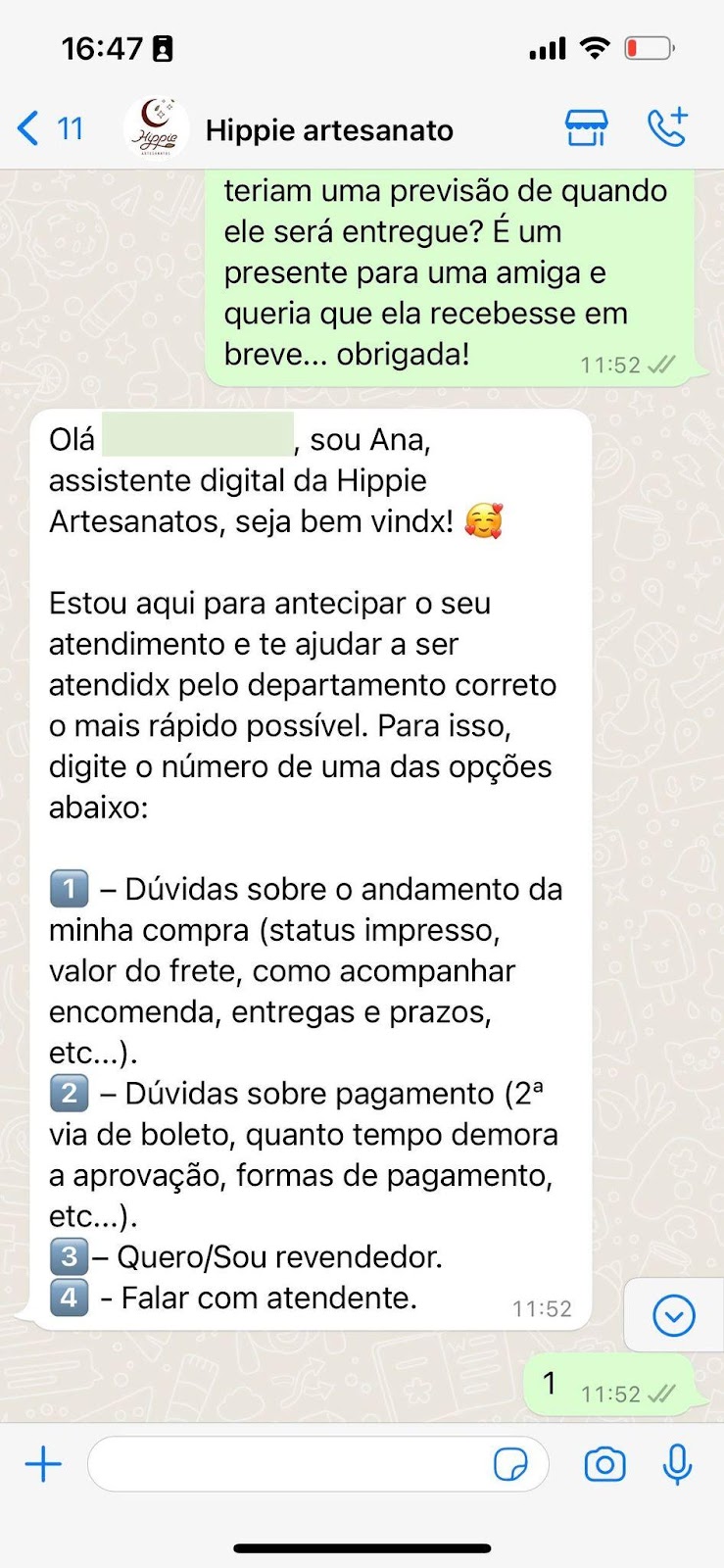 como colocar mensagem automática no whatsapp