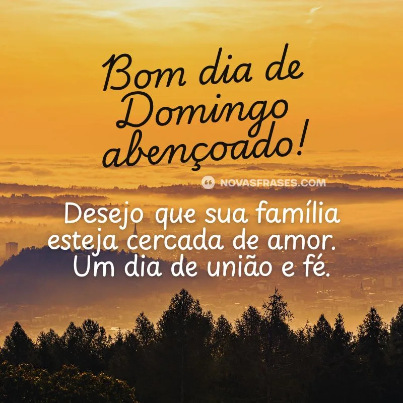 mensagem de bom dia para domingo com fé
