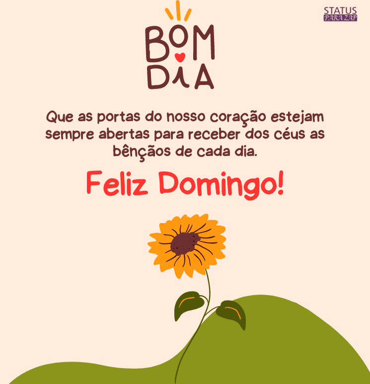 frases de bom dia para domingo