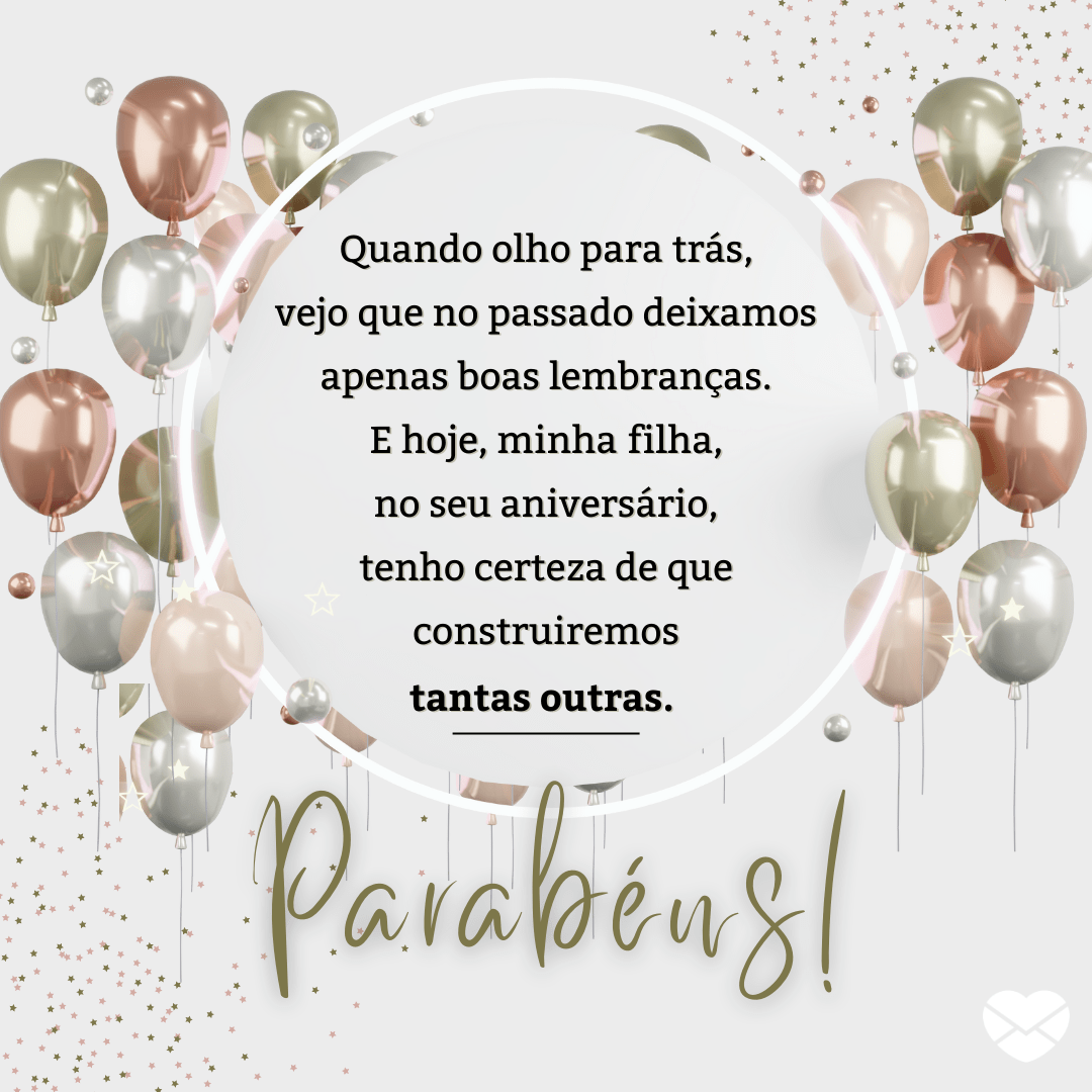 emocionante mensagem de aniversário para filha