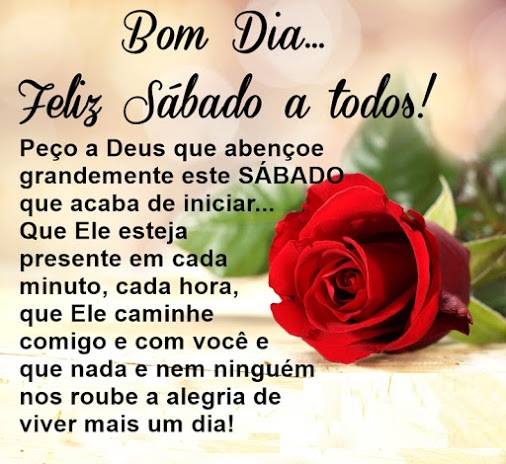 bom dia sábado para desacelerar