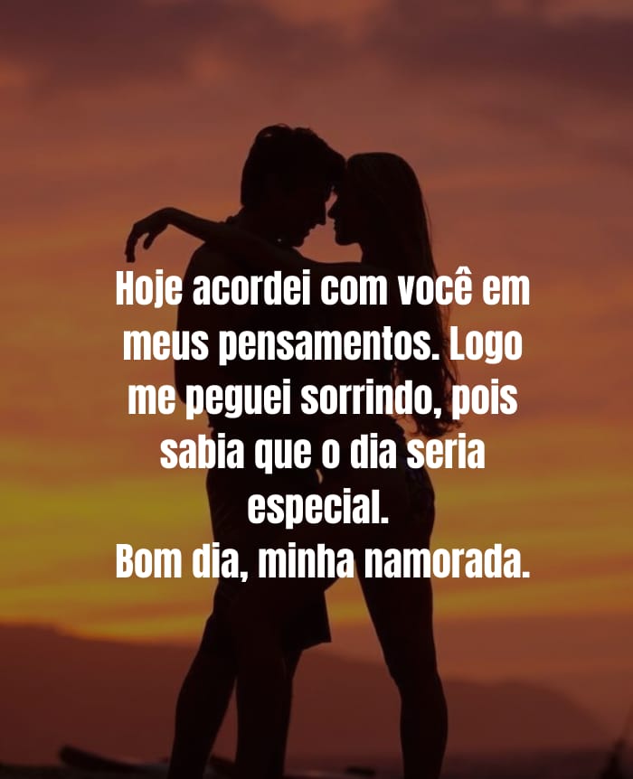 frase de bom dia para namorada