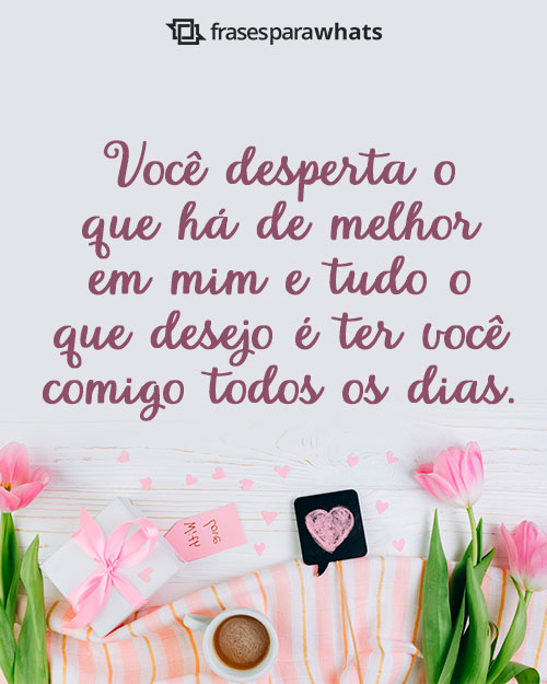 frase de bom dia para namorada