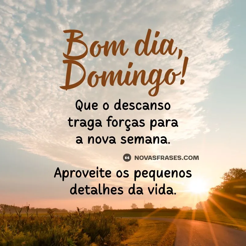 frases de bom dia domingo