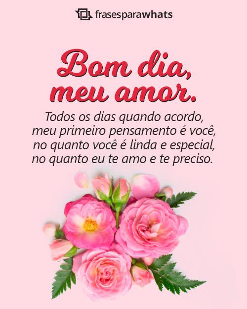 frases de bom dia para namorada
