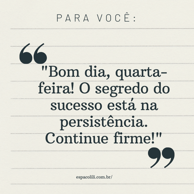5 ideias de títulos:
1. Frases de Bom Dia para Quarta-feira: Comece o Dia com Inspiração
2. Mensagens Religiosas de Bom Dia para Quarta-feira: Fé e Bênçãos
3. Bom Dia Quarta-feira: Frases Curtas e Motivacionais para o Seu Dia
4. Reflexões de Quarta-feira: Pensamentos para Iluminar o Seu Dia
5. Como Usar Frases de Bom Dia para Quarta-feira nas Redes Sociais