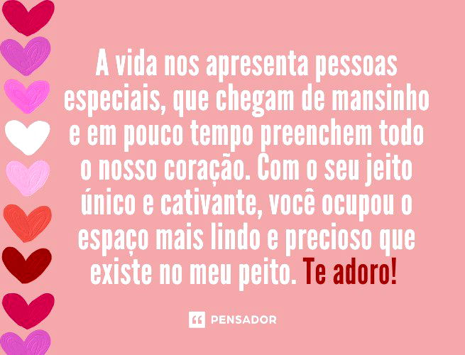 frases de carinho para uma pessoa especial