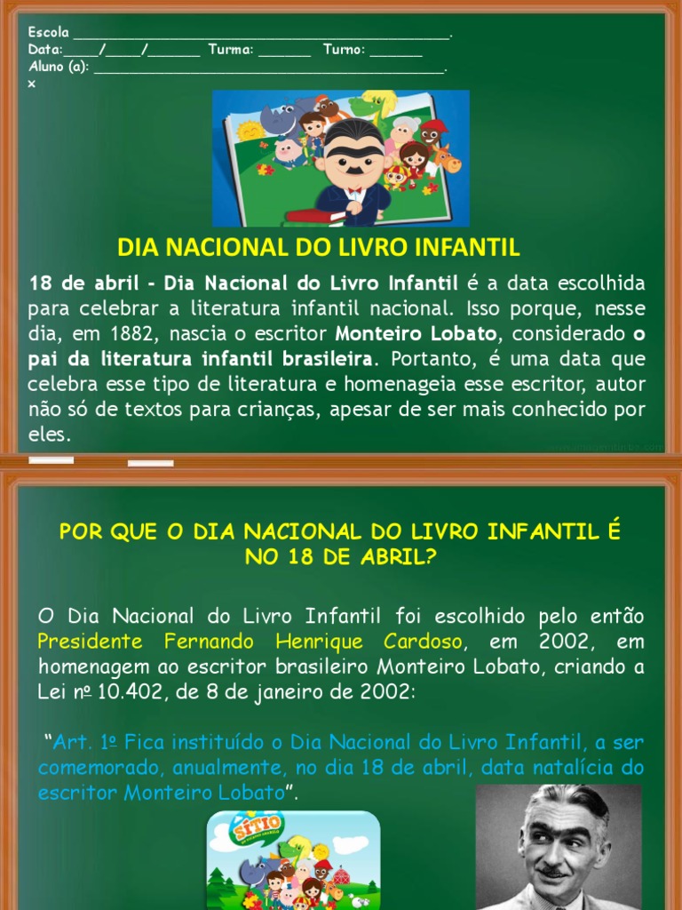 ideias de mensagens dia de monteiro lobato para redes sociais