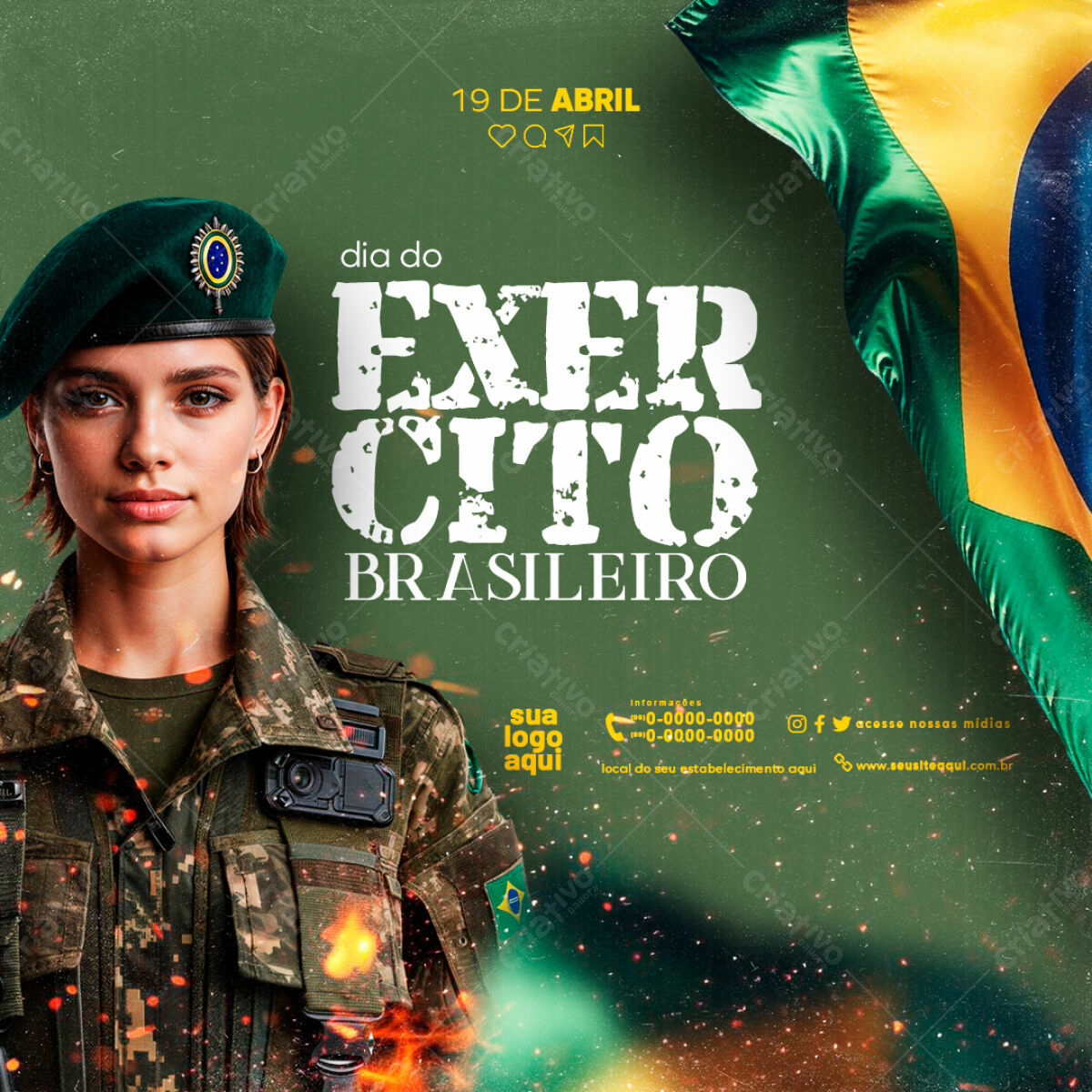 Ideias de Mensagem 19 de Abril Dia do Exército Brasileiro