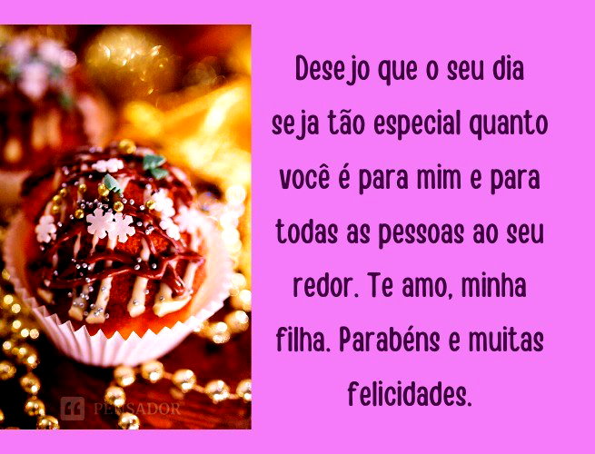mensagens de aniversário para filha emocionantes