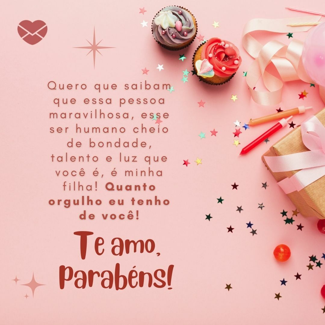 mensagem de aniversário para filha vs. mensagem para filho