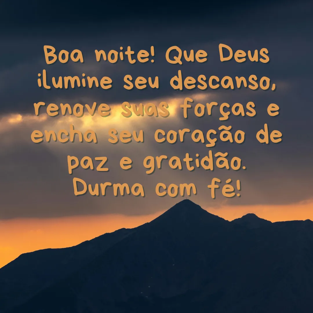 mensagem de boa noite com deus curta