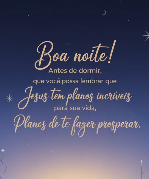 mensagem de boa noite com jesus e paz