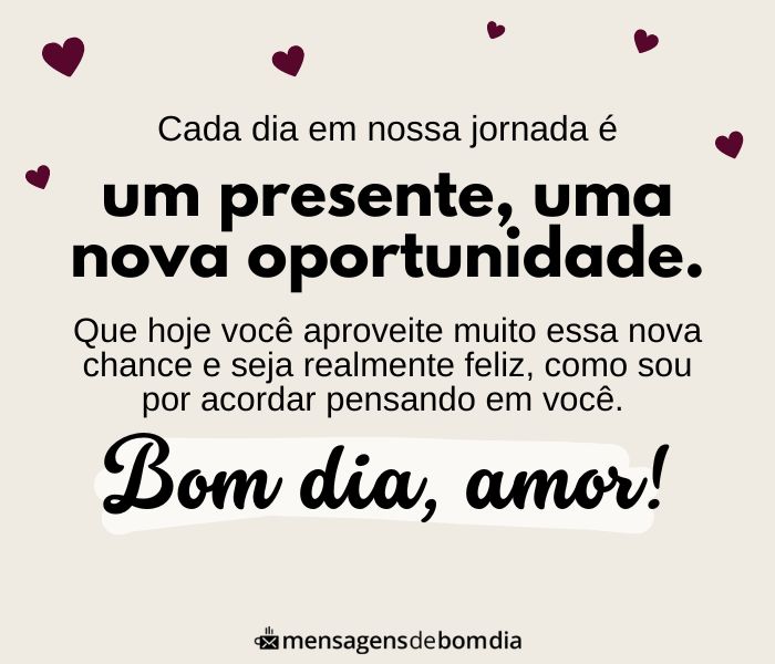 5 ideias de títulos:
1. As 50 Melhores Frases de Bom Dia para Expressar Seu Amor
2. Bom Dia