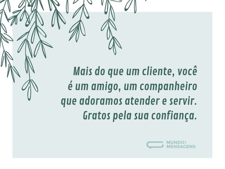 ideias frases agradecimento cliente fiel