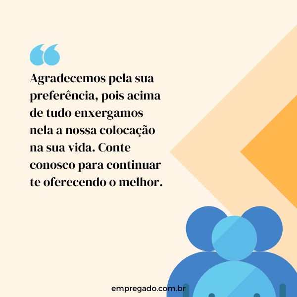 frases agradecimento cliente formal ou informal
