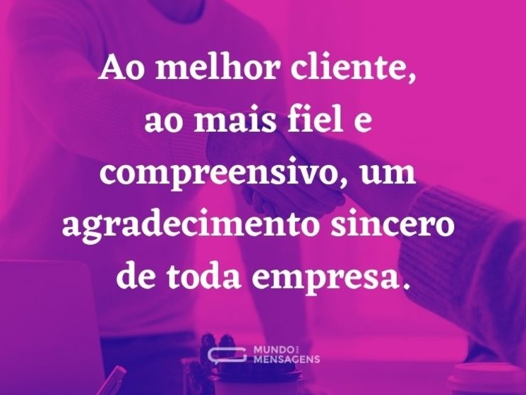 frases agradecimento cliente fiel ecommerce