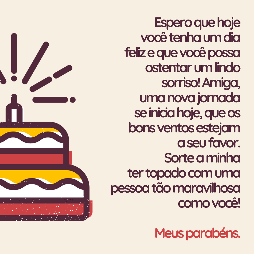 desejos de aniversário para amiga