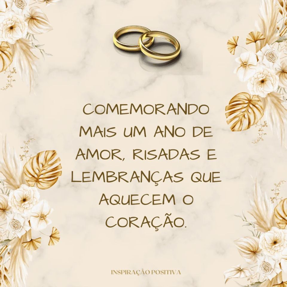 mensagem para 1 ano de casamento