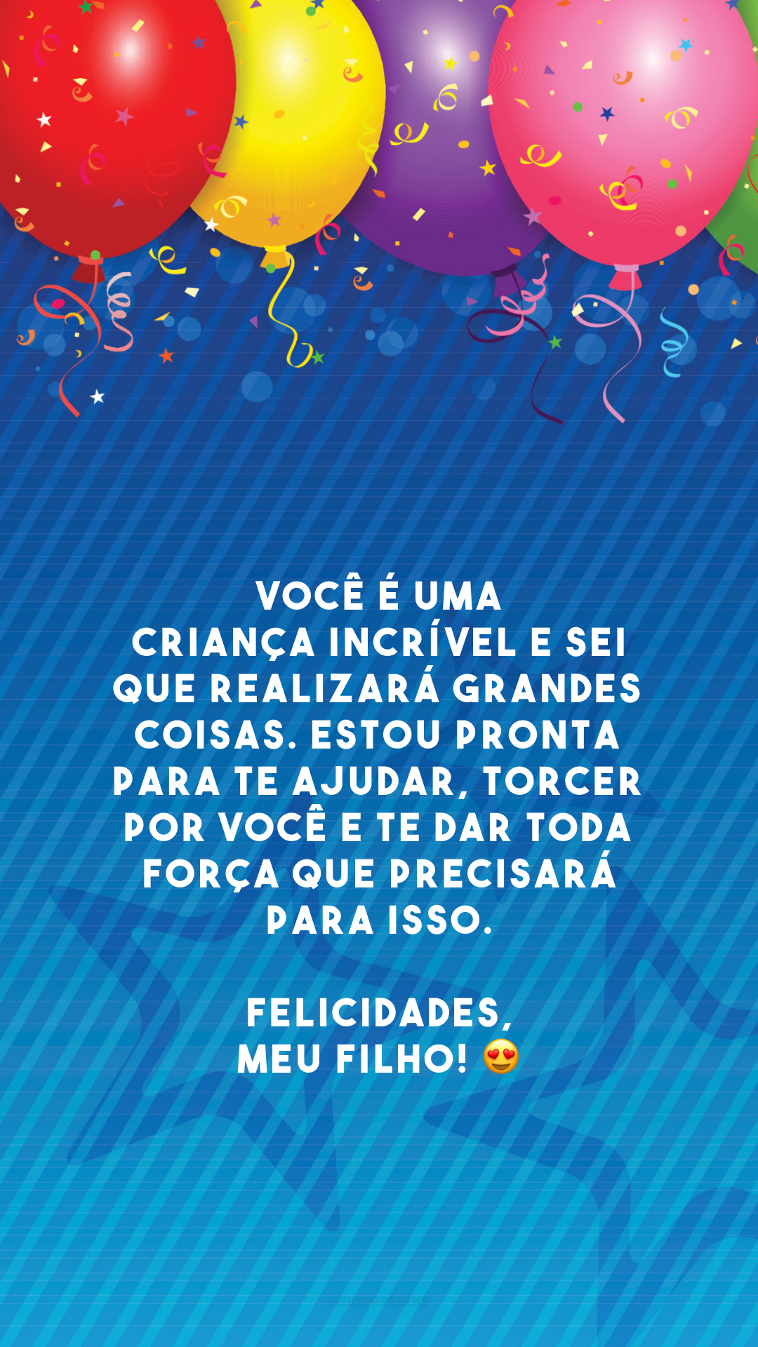 mensagem aniversário filho de mãe