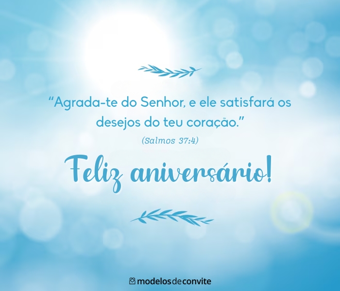mensagens de aniversário com salmos