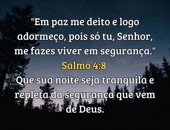 pensamentos bíblicos para a noite