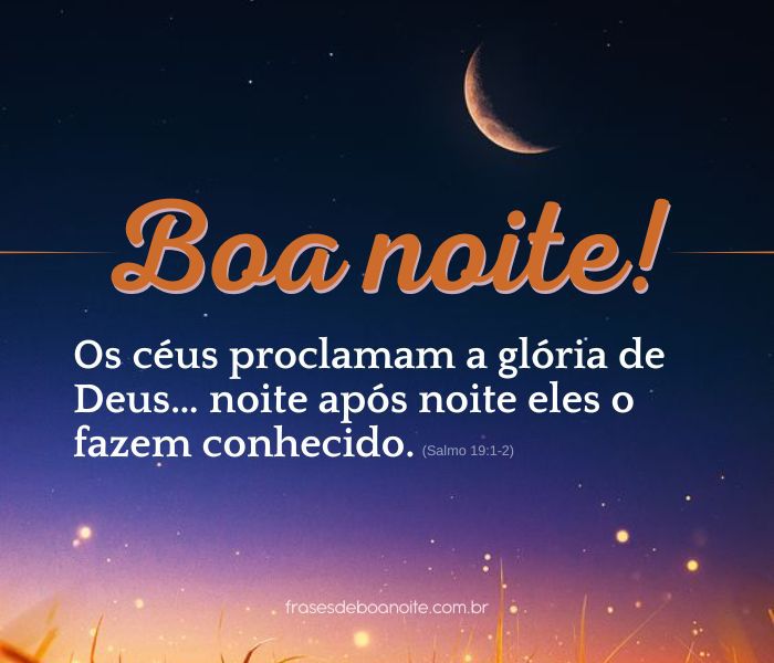boa noite com fé e esperança