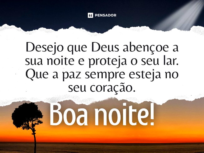 mensagem de boa noite com proteção divina