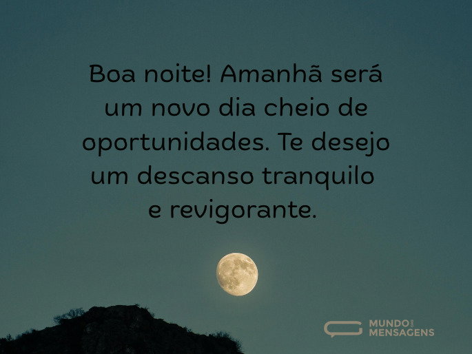 mensagem boa noite