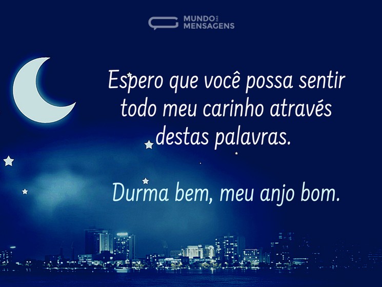 mensagem boa noite com carinho para filho