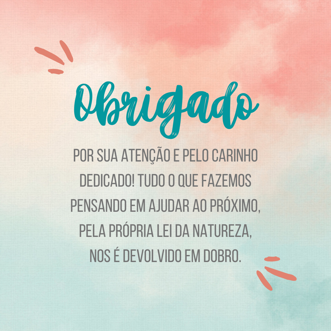 agradecimento profissional rápido