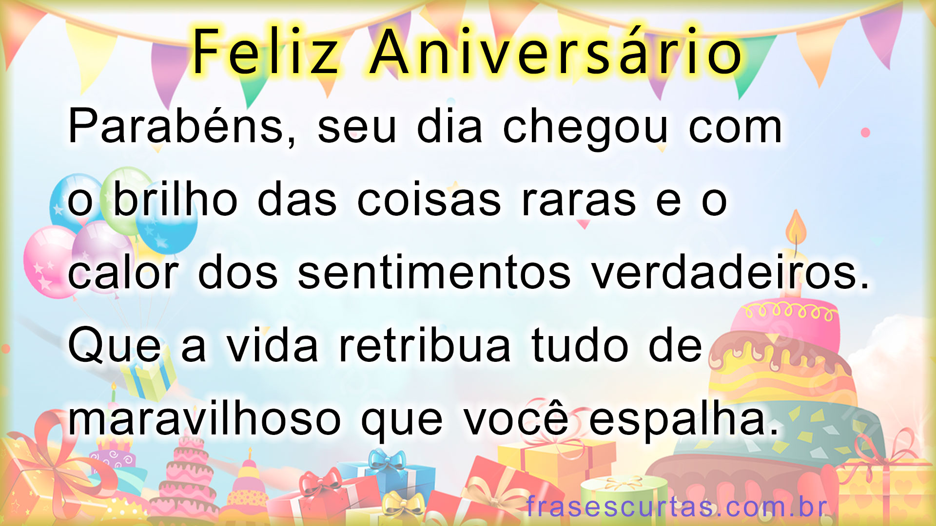 frases de aniversário curtas e bonitas