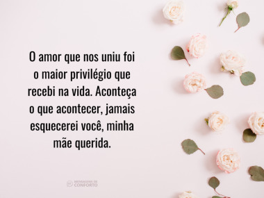 amor eterno para mãe falecida