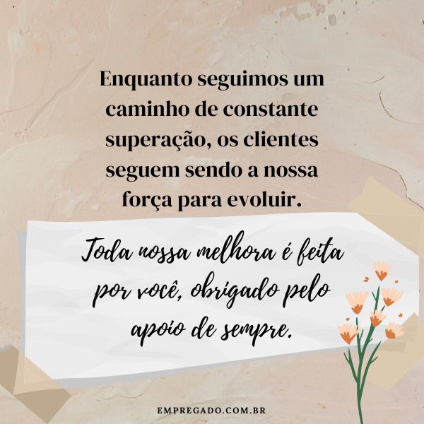 frases de agradecimento para clientes especiais