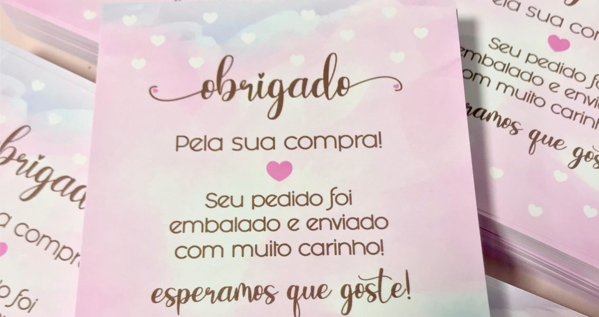 agradecimento pós compra cliente