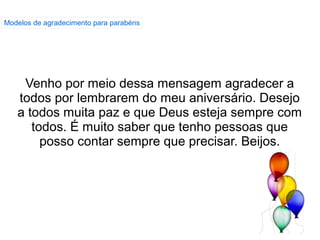 como agradecer mensagens de aniversário de forma criativa
