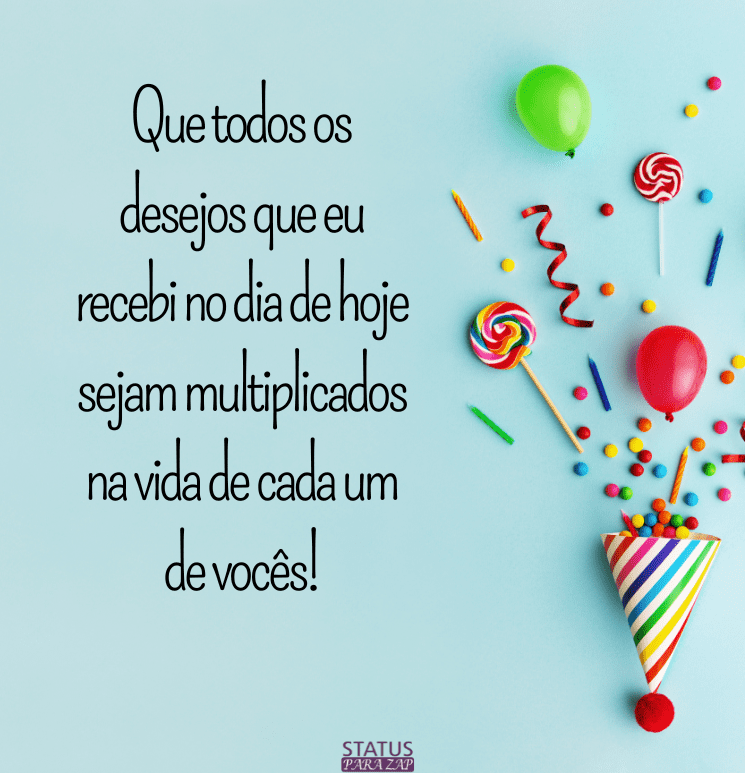 como agradecer felicitações aniversário