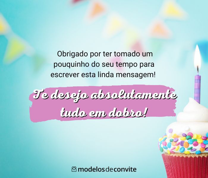 mensagens curtas agradecimento aniversário
