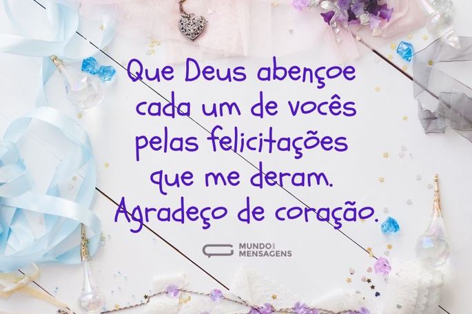 como responder agradecimento aniversário