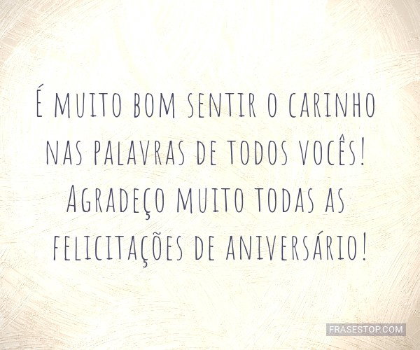 frases para agradecer felicitações