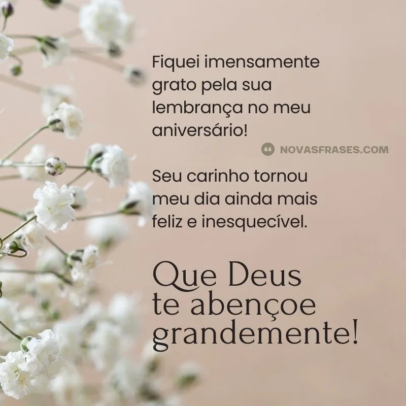 agradecimento aniversário família