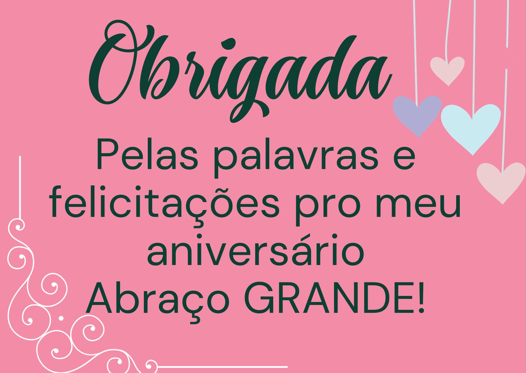 frases curtas de agradecimento aniversário